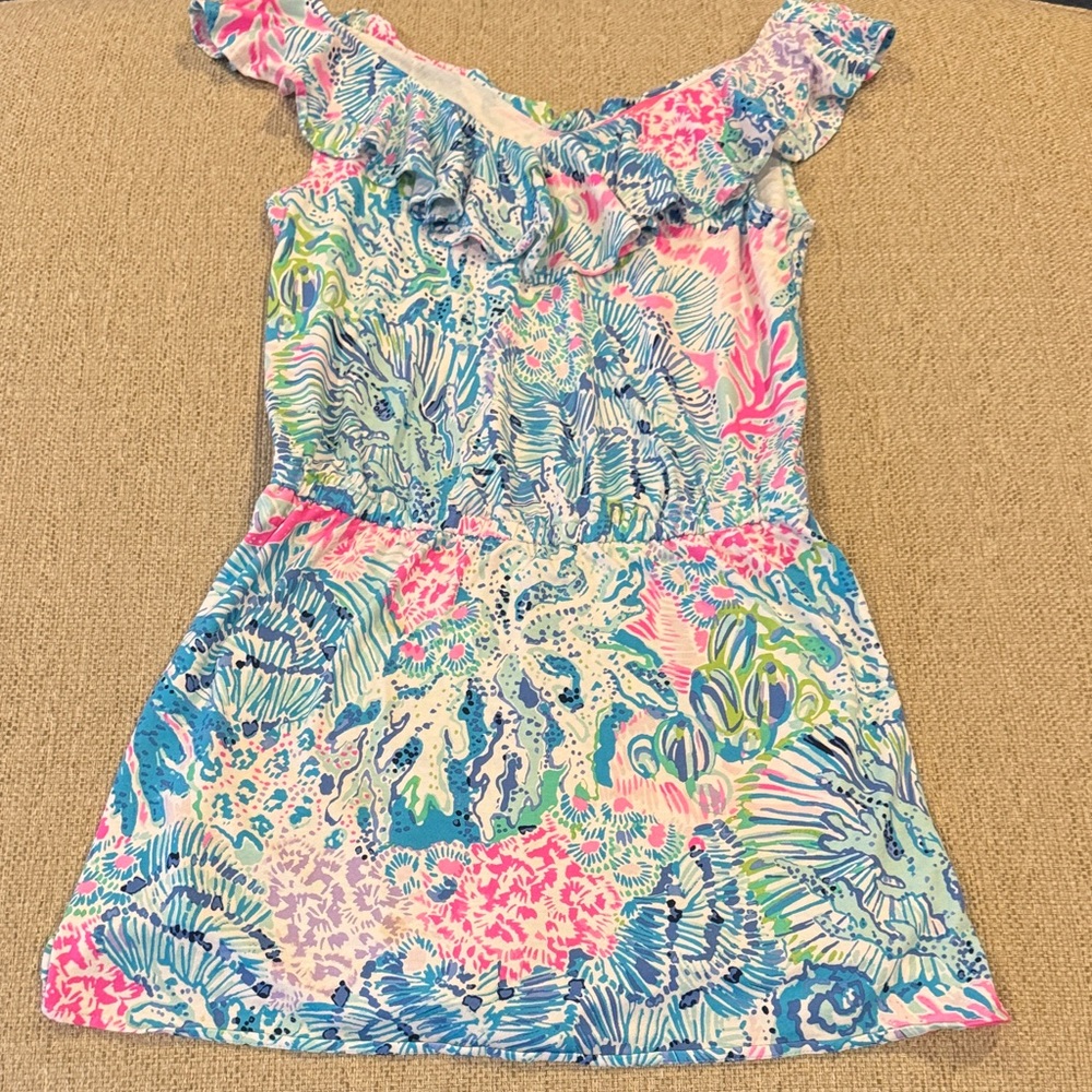 Lilly Pulitzer Off-Shoulder Skirted Romper